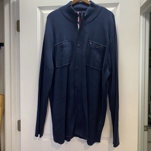 Tommy Hilfiger Men’s Cardigan Navy NWOT Sweater Size XXL Oversized